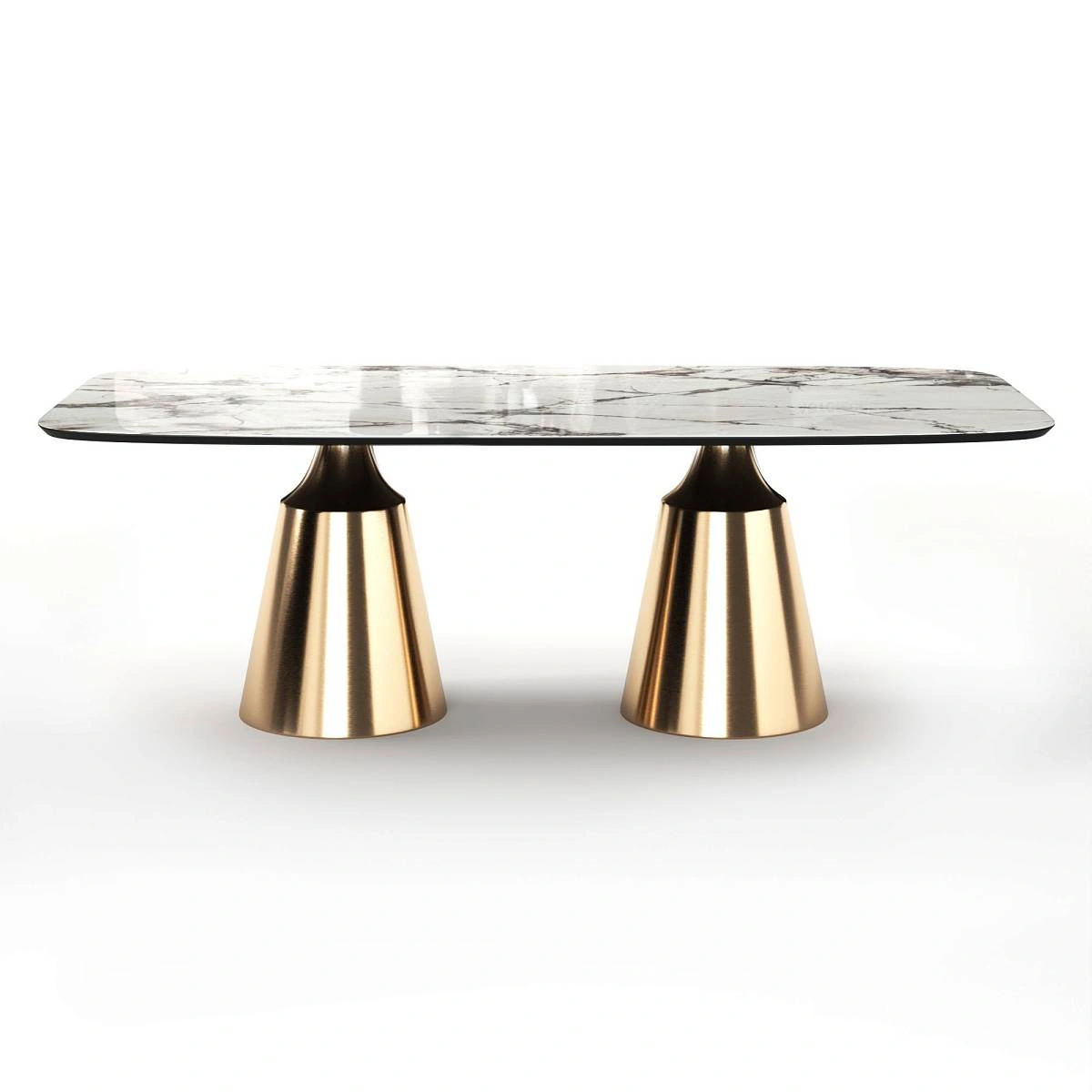 Стол овальный Lucas 230, керамика глянцевая, белая изображение Стол овальный Lucas 230, керамика глянцевая, белая фото