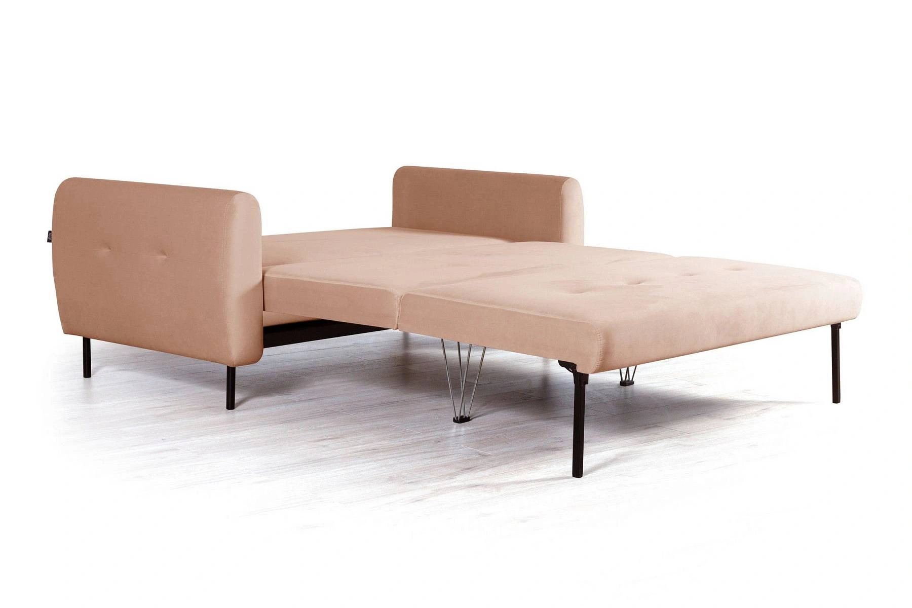 Siena диван-кровать прямой с подлокотниками, бархат бежевый 5 изображение Siena диван-кровать прямой с подлокотниками, бархат бежевый 5 фото