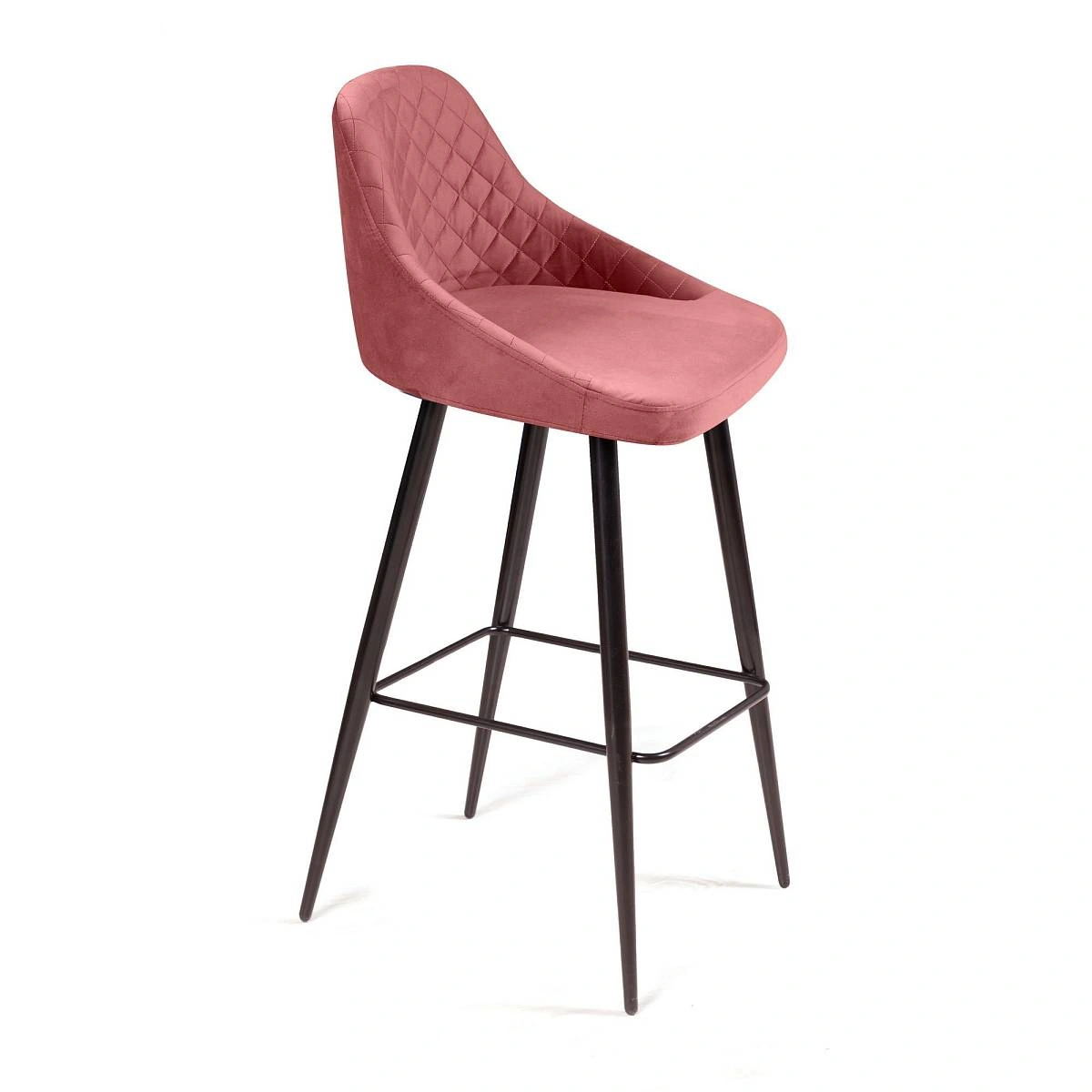 Стул барный Douglas ромб, бархат пудровый 15 изображение Стул барный Douglas ромб, бархат пудровый 15 фото