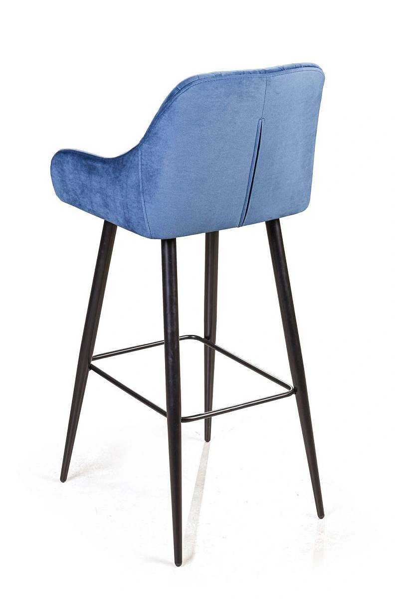 Стул барный Robert, бархат синий 29 изображение Стул барный Robert, бархат синий 29 фото