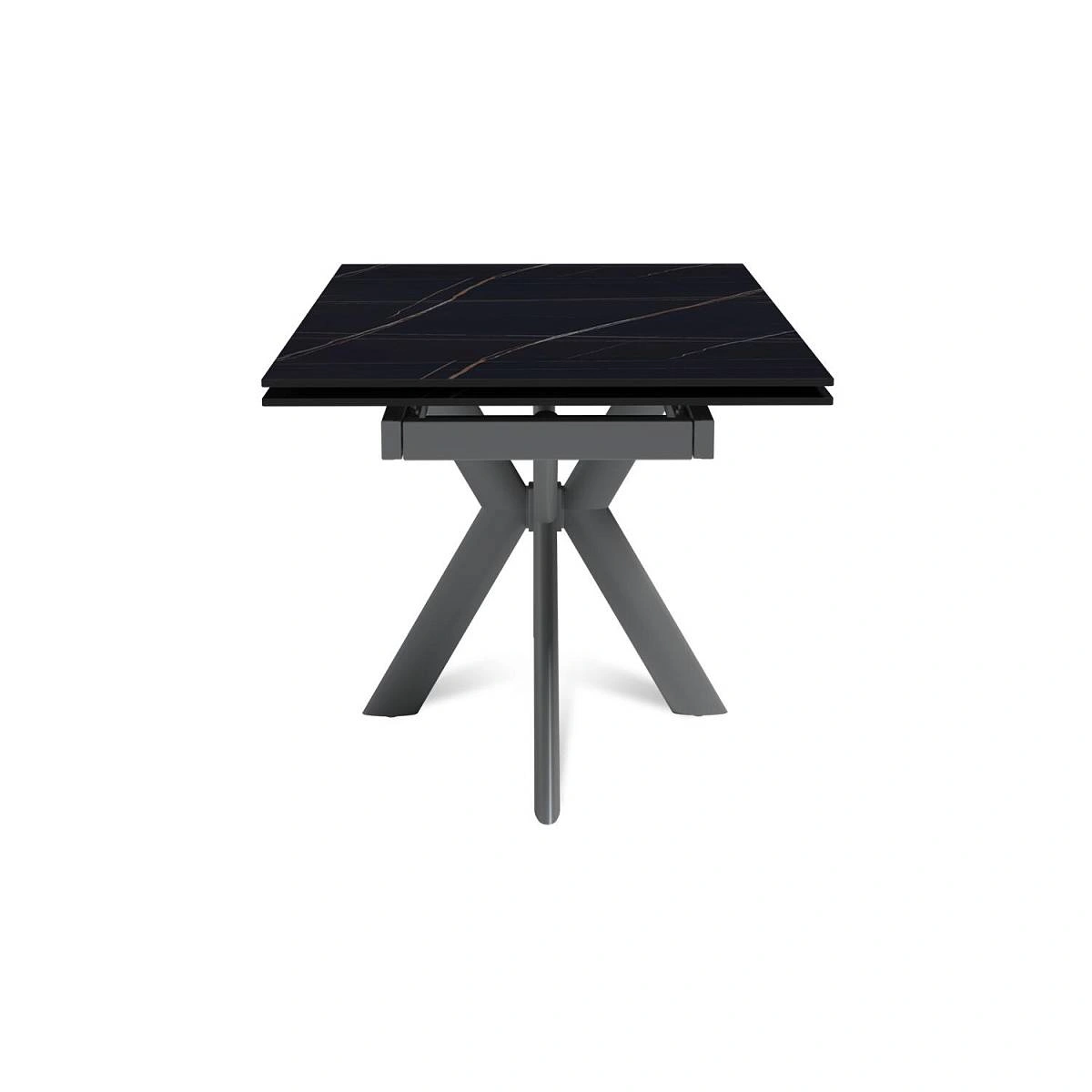 Стол раскладной Strong (140+40+40), керамика матовая Black Gold изображение Стол раскладной Strong (140+40+40), керамика матовая Black Gold фото