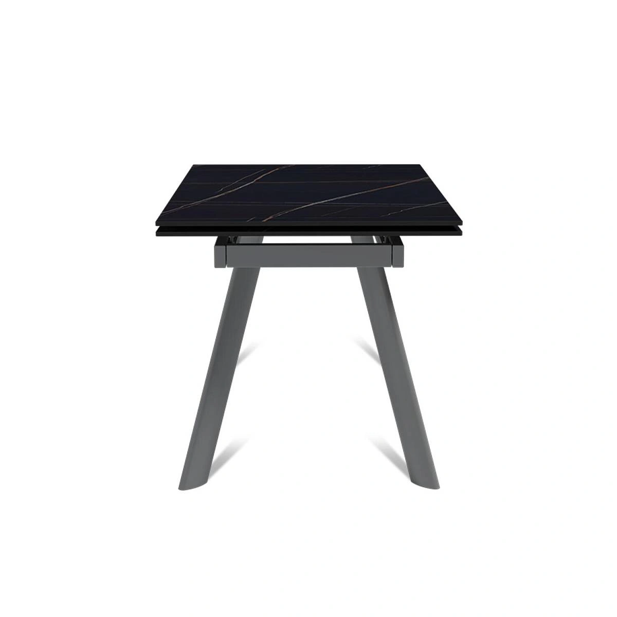 Стол раскладной Stone (120+30+30), керамика матовая Black Gold изображение Стол раскладной Stone (120+30+30), керамика матовая Black Gold фото