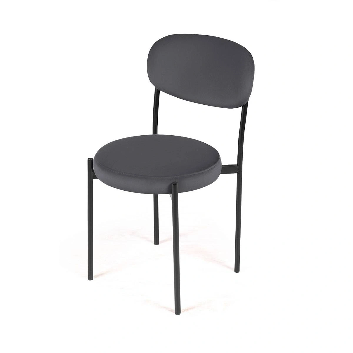 Стул Mason, комплект (2 шт), бархат серый 27 / опоры черные фото