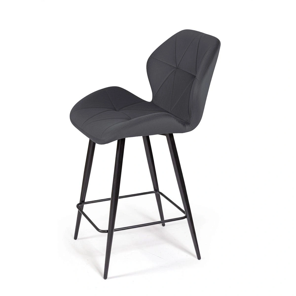 Стул полубарный Crystal, бархат серый 27 фото