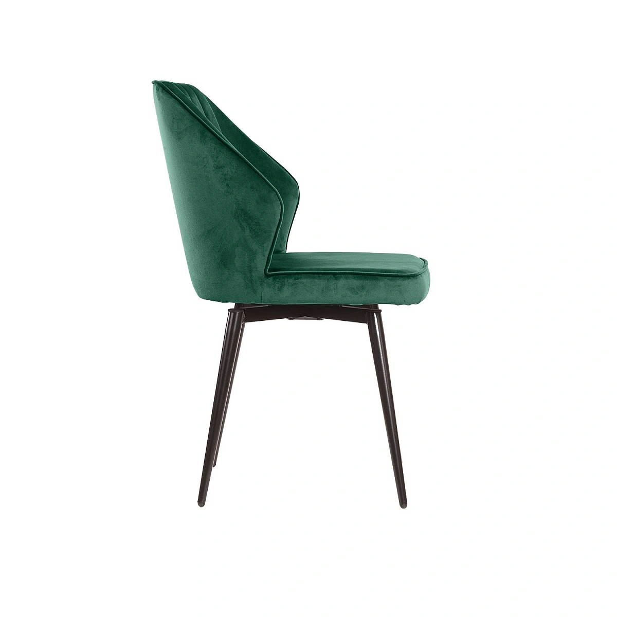 Стул Berg поворотный 360 градусов, комплект (2 шт), бархат зеленый 19/ черный конус изображение Стул Berg поворотный 360 градусов, комплект (2 шт), бархат зеленый 19/ черный конус фото