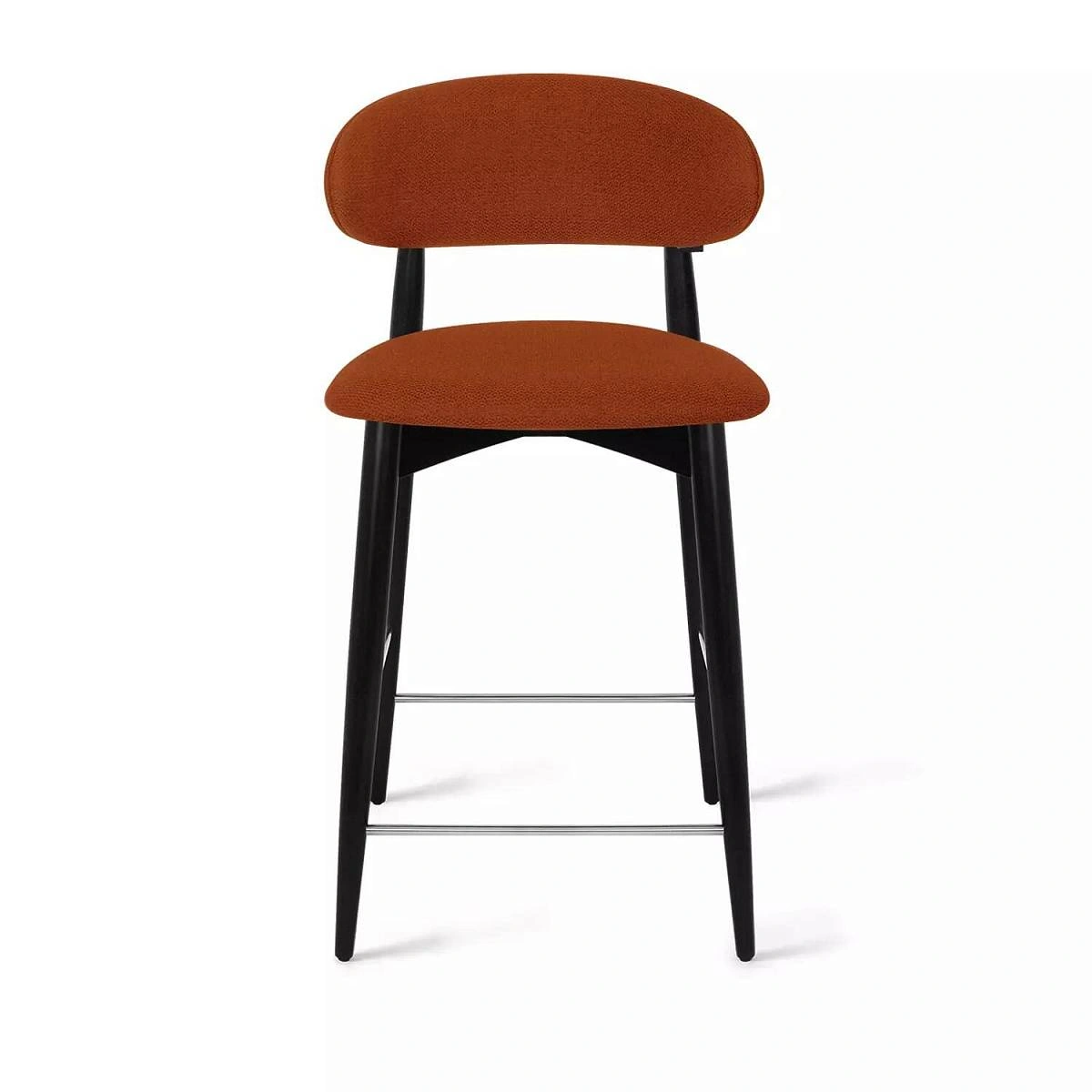 Стул полубарный Paolo, бук натуральный, рогожка, красный изображение Стул полубарный Paolo, бук натуральный, рогожка, красный фото