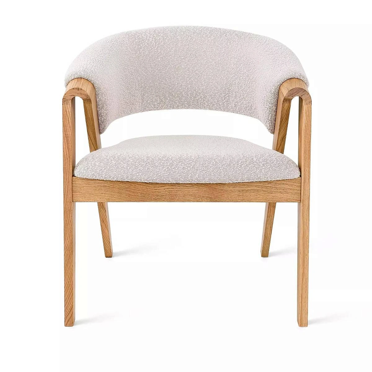 Кресло Claus, дуб натуральный, букле, серый изображение Кресло Claus, дуб натуральный, букле, серый фото