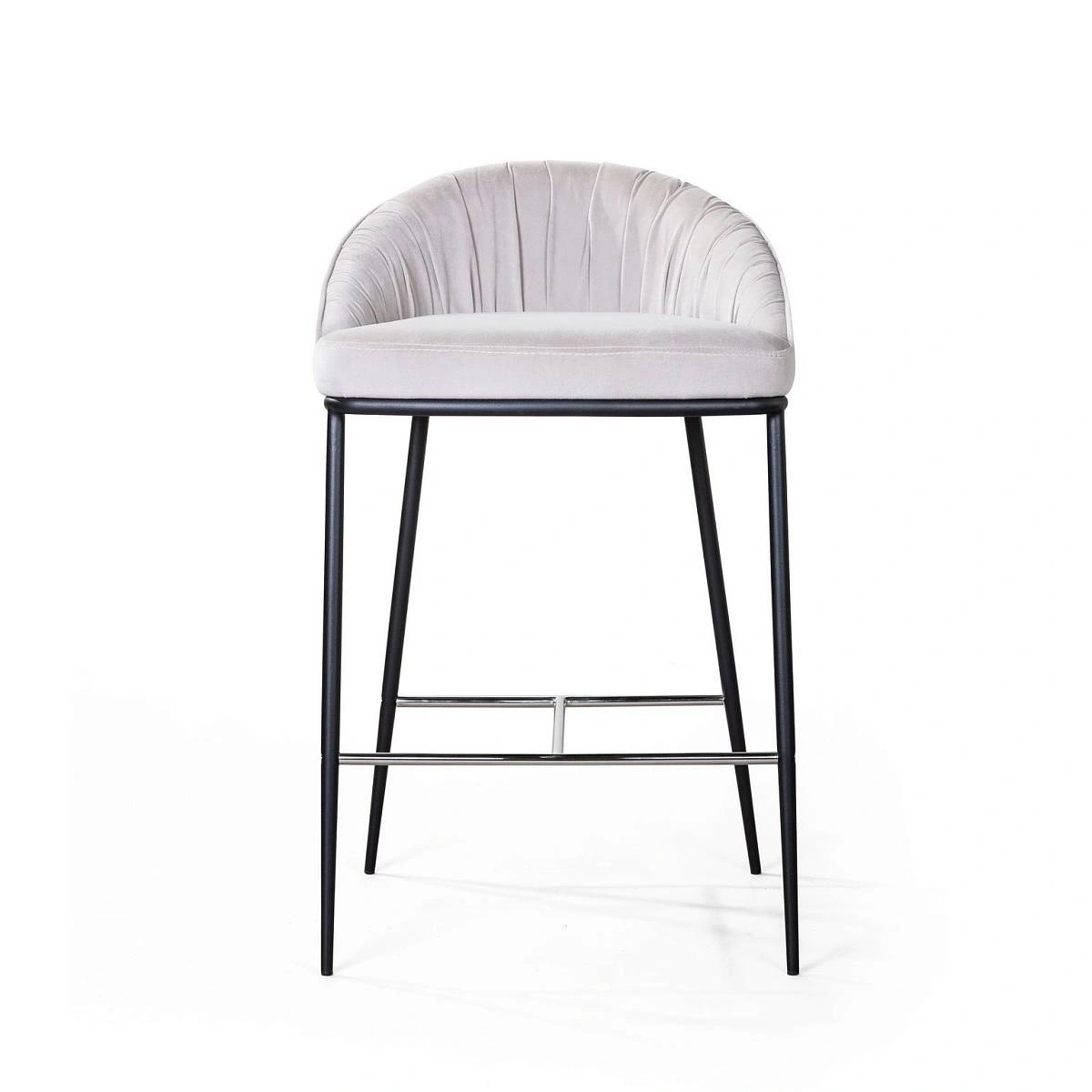 Стул полубарный Barkley, микровелюр серый изображение Стул полубарный Barkley, микровелюр серый фото