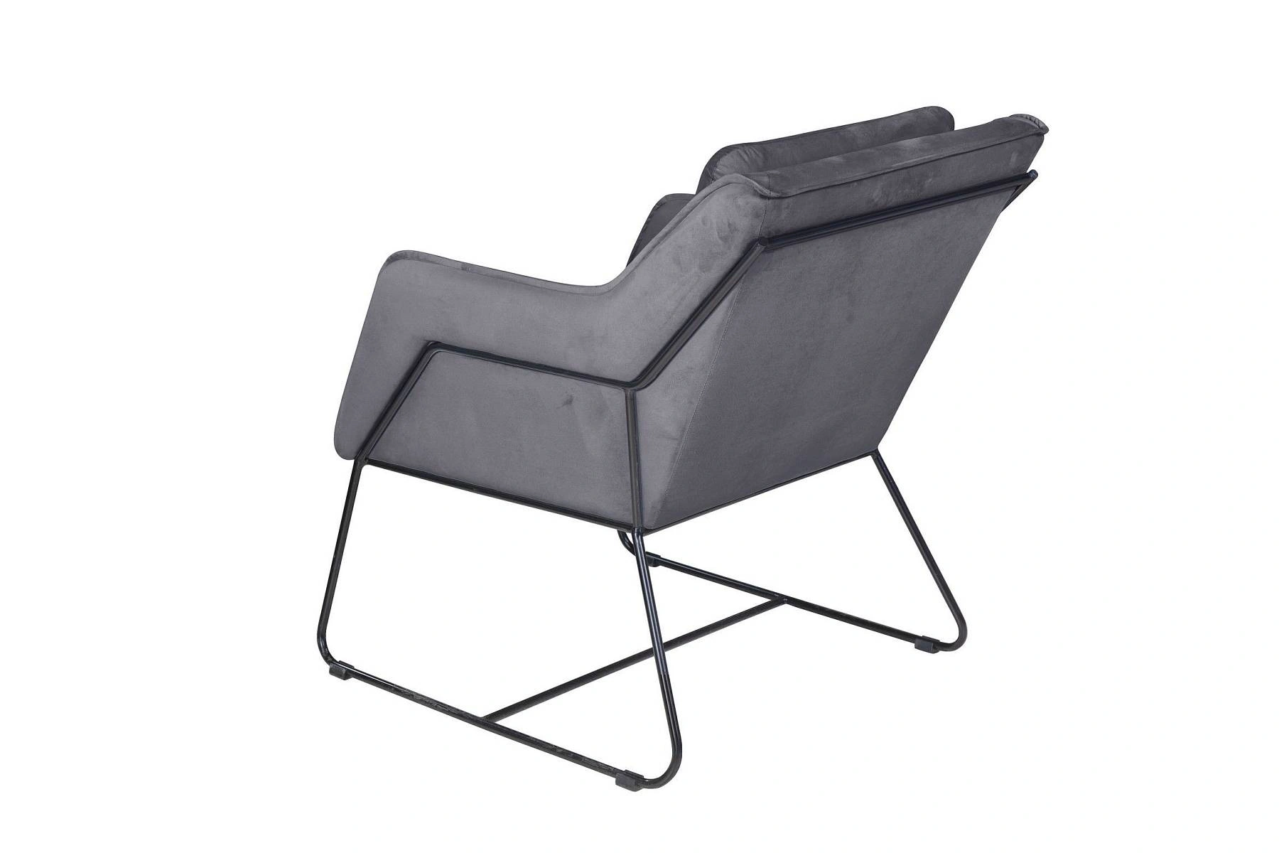 Кресло Alex, бархат серый 27 изображение Кресло Alex, бархат серый 27 фото