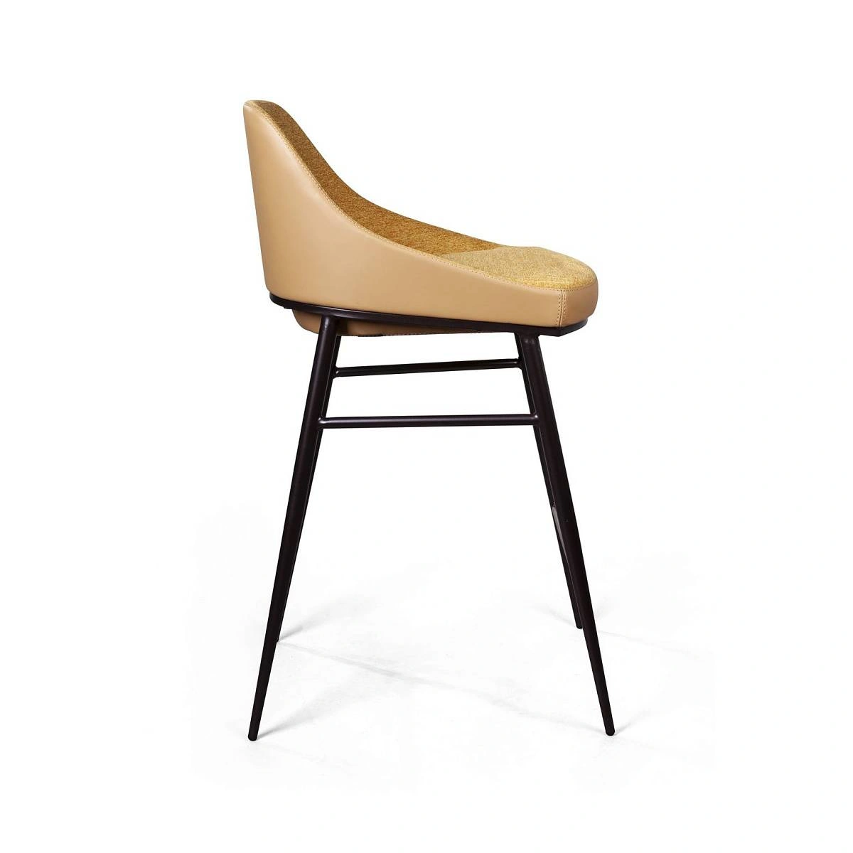 Стул полубарный Vincent, велюр комби жёлтый изображение Стул полубарный Vincent, велюр комби жёлтый фото