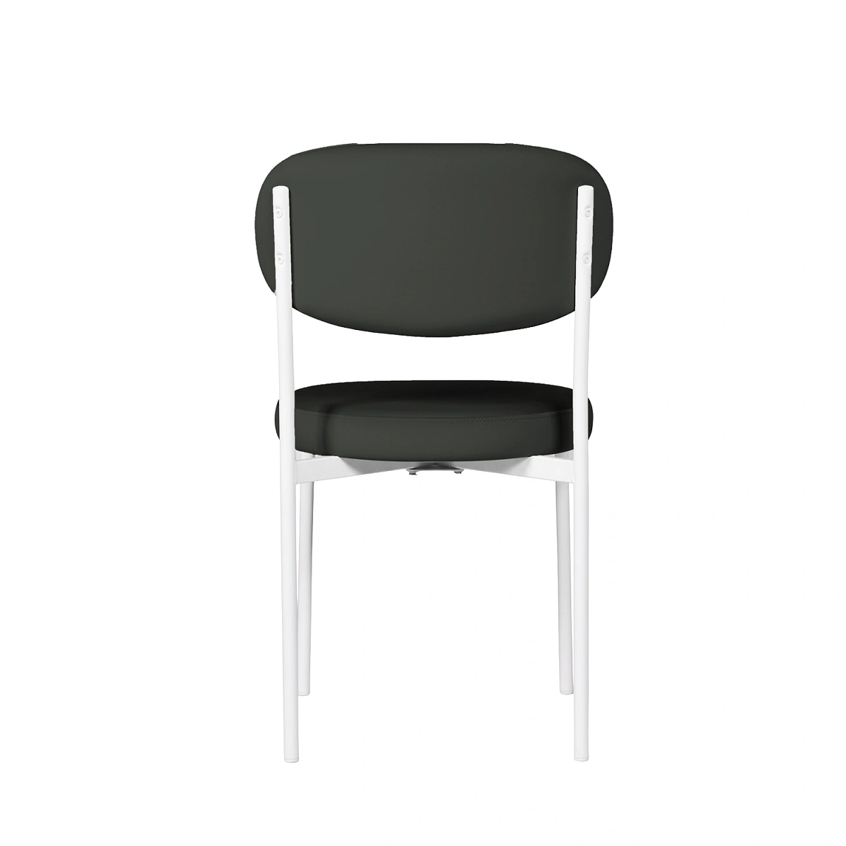 Стул Мейсон, комплект (2 шт), бархат антрацит 14 / опоры белые фото