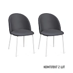Стул Nord, комплект (2 шт), бархат серый 27 / опора белая
