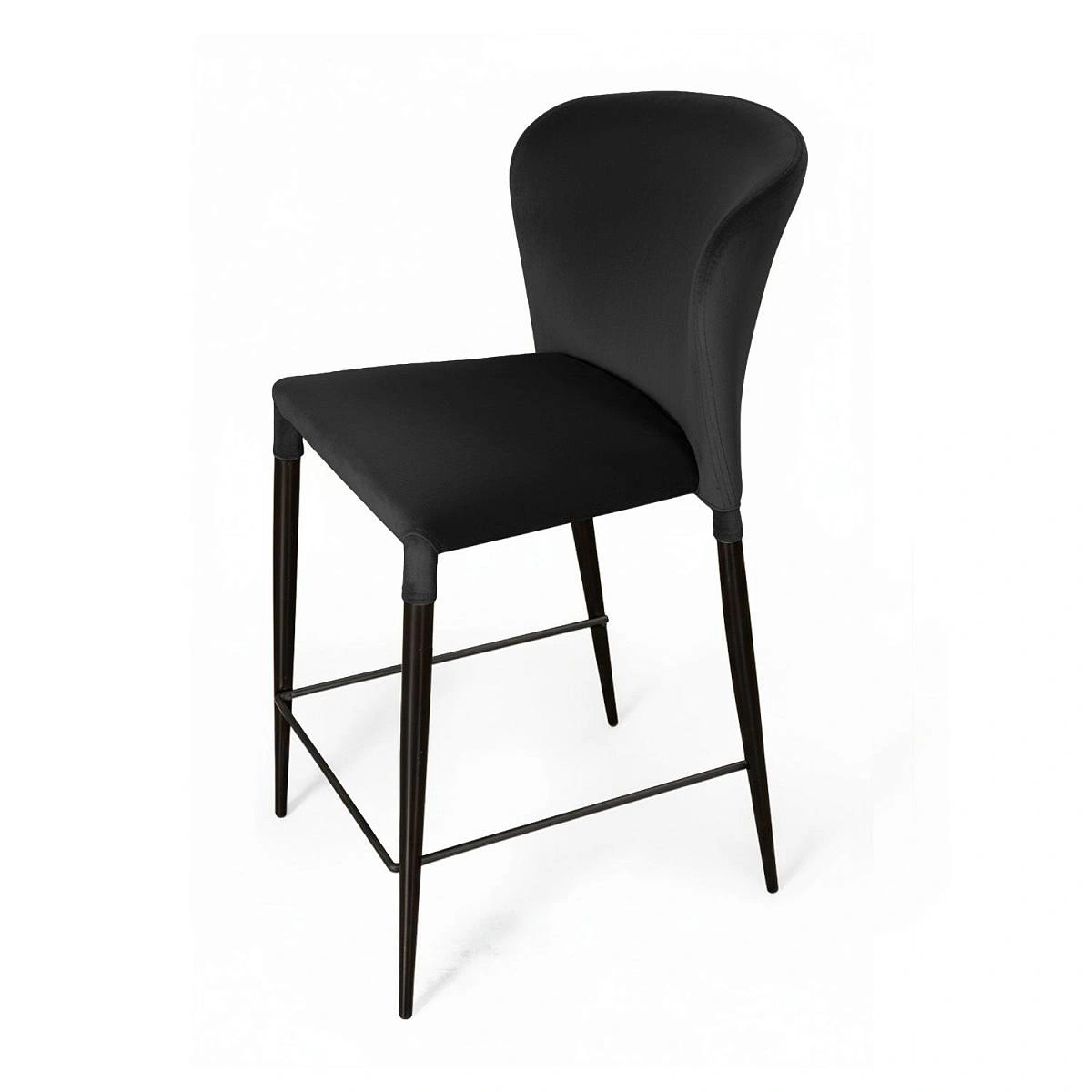 Стул полубарный Albert, бархат антрацит 14/опора конус фото