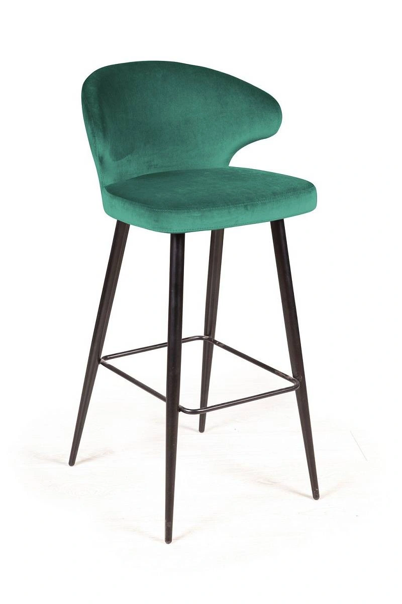 Стул барный Richard, бархат зеленый 19 изображение Стул барный Richard, бархат зеленый 19 фото