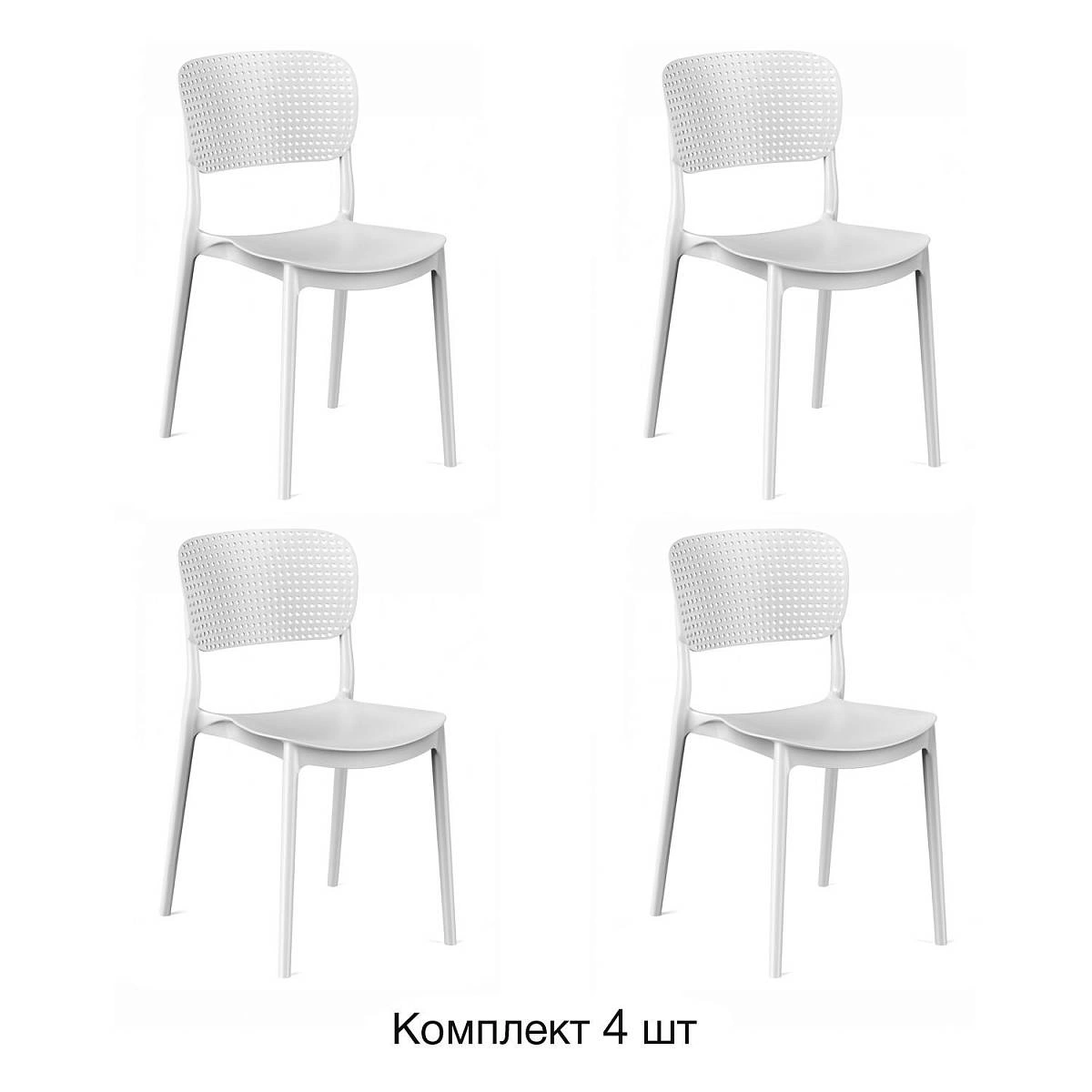 Стул Rene (RUS), (комплект 4 шт), пластик светло-серый изображение Стул Rene (RUS), (комплект 4 шт), пластик светло-серый фото
