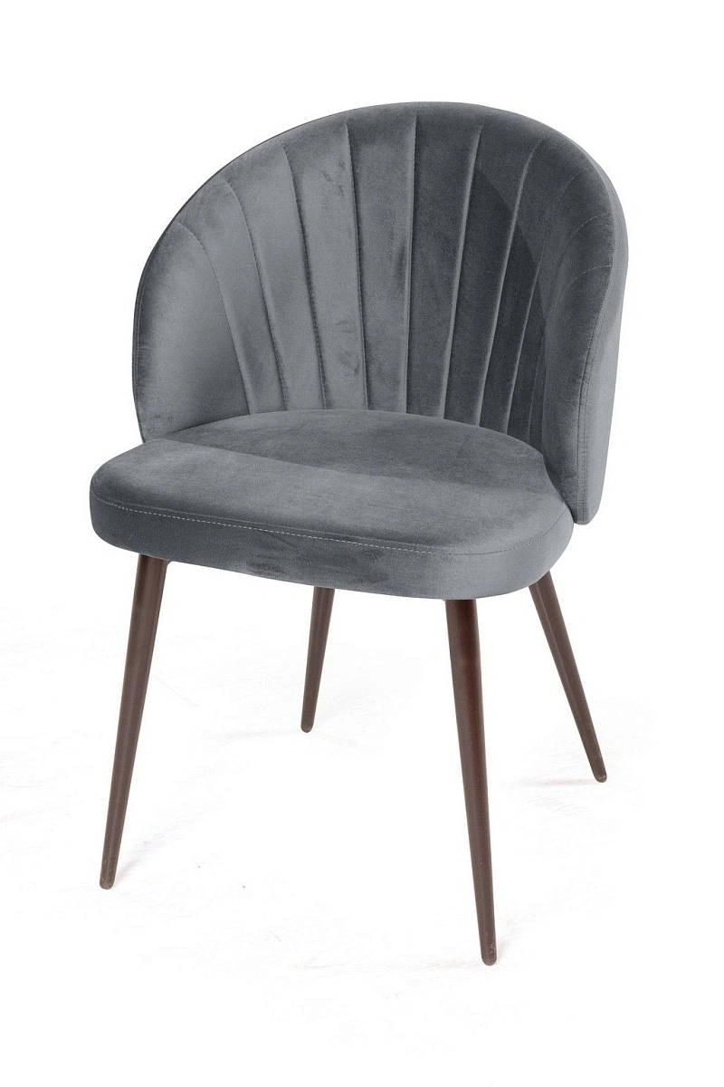 Стул Mont Blanc, бархат светло-серый 26 / черный конус изображение Стул Mont Blanc, бархат светло-серый 26 / черный конус фото