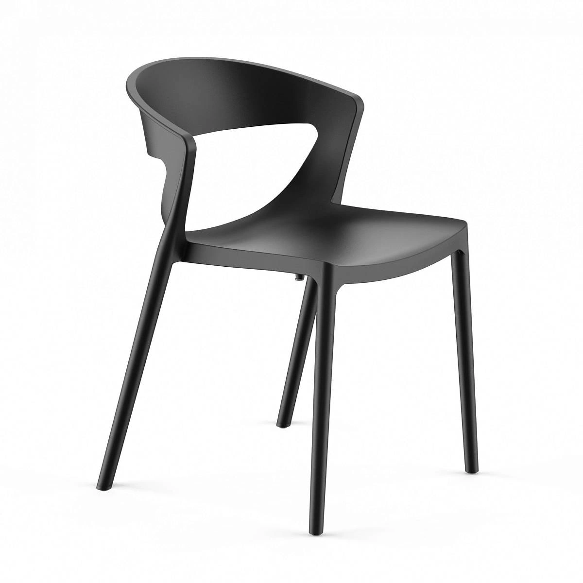 Стул LEXA, (комплект 2 шт), пластик черный изображение Стул LEXA, (комплект 2 шт), пластик черный фото
