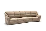 San-Remo диван-кровать с реклайнером и радиусным модулем велюр бежевый