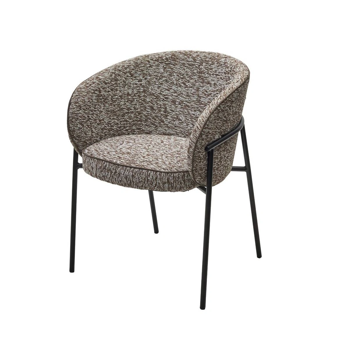 Стул Ghost букле биколорный, коричневый фото