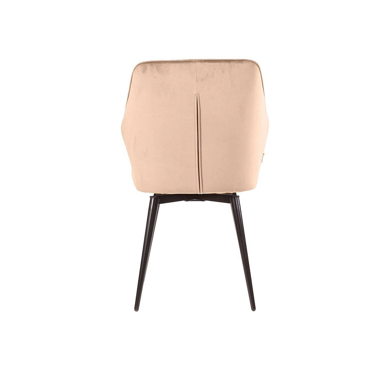 Стул Berg поворотный 360 градусов, комплект (2 шт), бархат бежевый 5/ черный конус фото