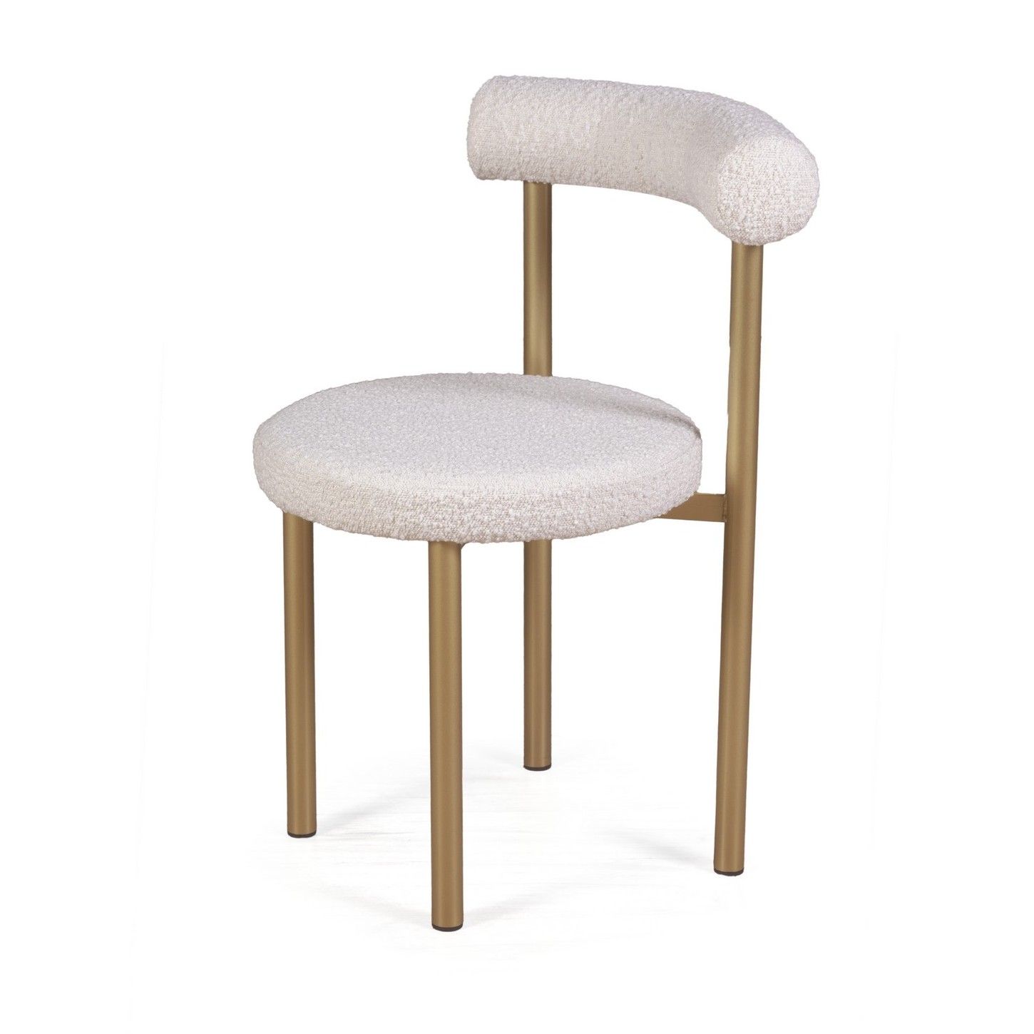 Стул Бигги, букле Turin ivory / опоры золото