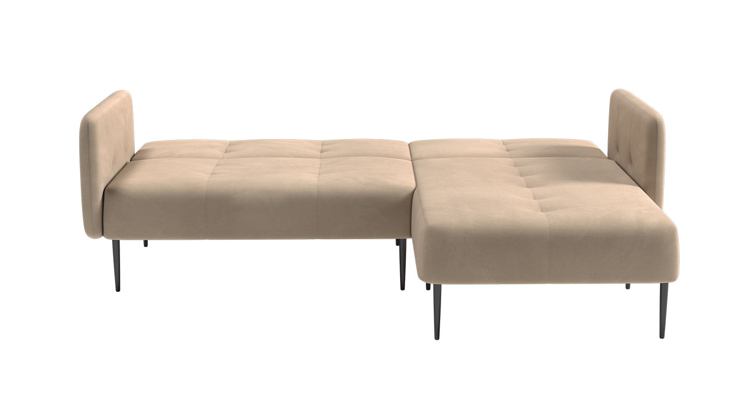 Monaco диван-кровать с шезлонгом, с подлокотниками, бархат бежевый 5 изображение Monaco диван-кровать с шезлонгом, с подлокотниками, бархат бежевый 5 фото