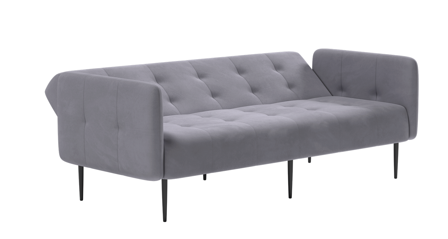 Monaco диван-кровать прямой с подлокотниками, трехместный, бархат 03 изображение Monaco диван-кровать прямой с подлокотниками, трехместный, бархат 03 фото