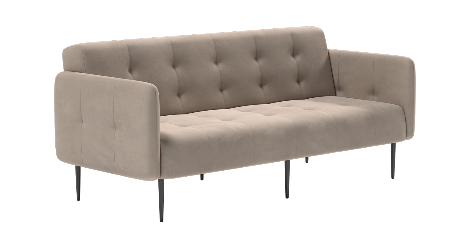 Monaco диван-кровать прямой с подлокотниками, трехместный, бархат пепельно-бежевый 25 изображение Monaco диван-кровать прямой с подлокотниками, трехместный, бархат пепельно-бежевый 25 фото