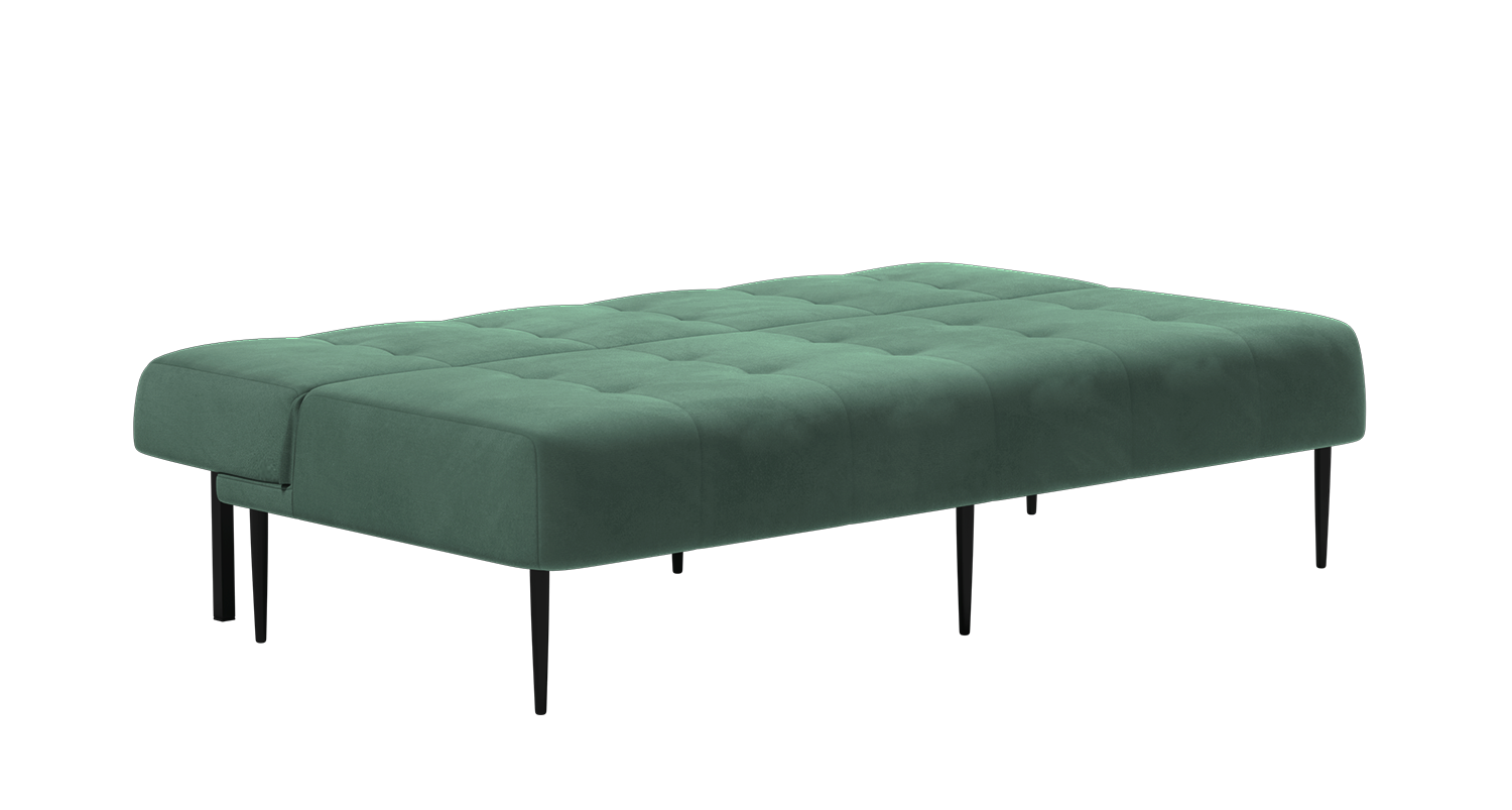 Monaco диван-кровать прямой трехместный, без подлокотников, бархат зеленый 19 изображение Monaco диван-кровать прямой трехместный, без подлокотников, бархат зеленый 19 фото