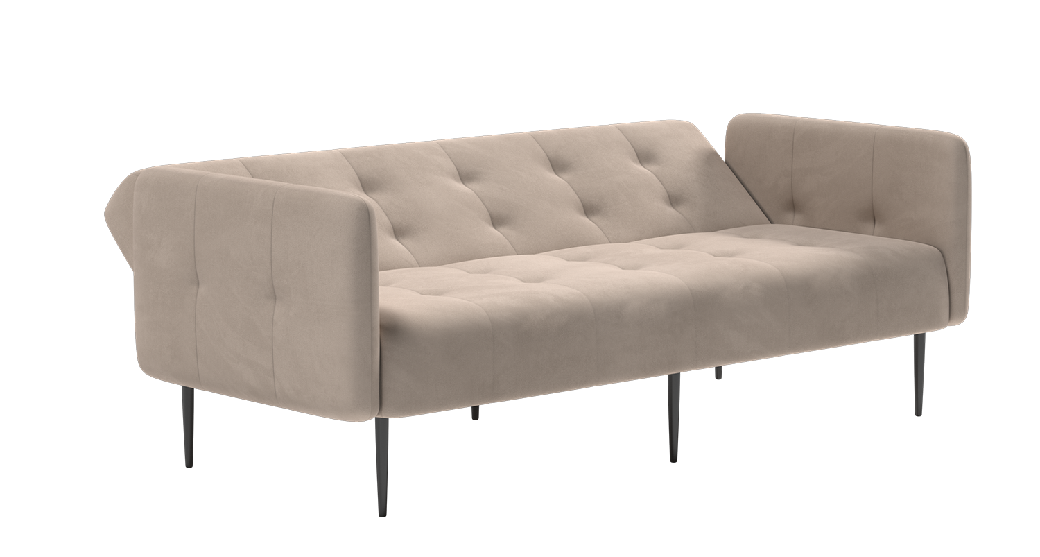 Monaco диван-кровать прямой с подлокотниками, трехместный, бархат пепельно-бежевый 25 изображение Monaco диван-кровать прямой с подлокотниками, трехместный, бархат пепельно-бежевый 25 фото