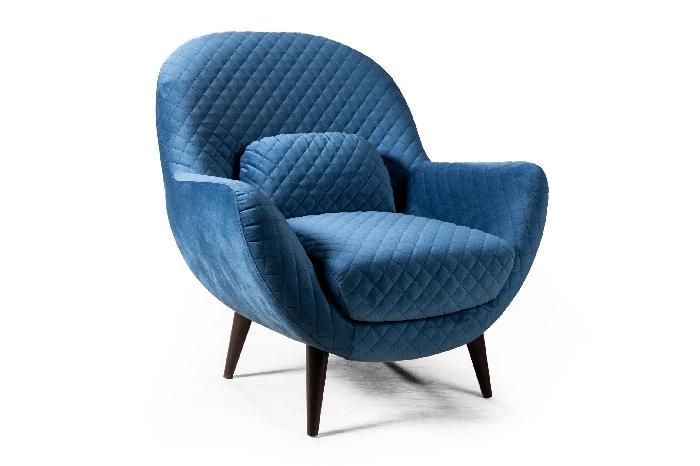 Кресло Hamburg велюр синий от Топ концепт