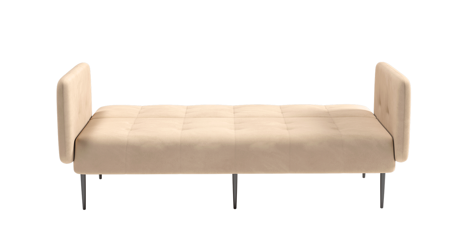 Monaco диван-кровать прямой с подлокотниками, трехместный, велюр бежевый Velutto 04 изображение Monaco диван-кровать прямой с подлокотниками, трехместный, велюр бежевый Velutto 04 фото