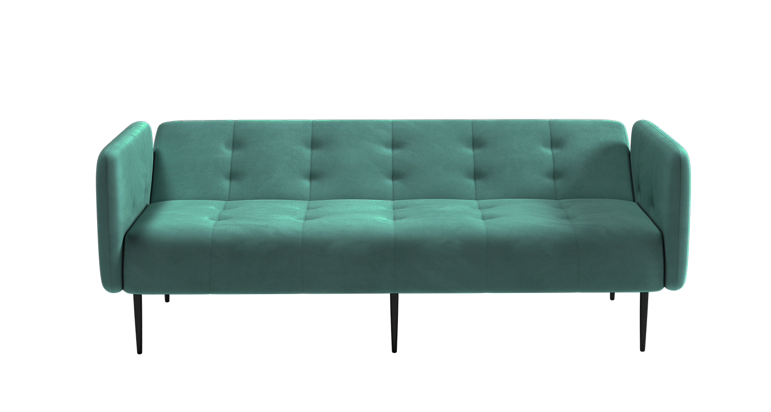 Monaco диван-кровать прямой с подлокотниками, трехместный, бархат 87 изображение Monaco диван-кровать прямой с подлокотниками, трехместный, бархат 87 фото