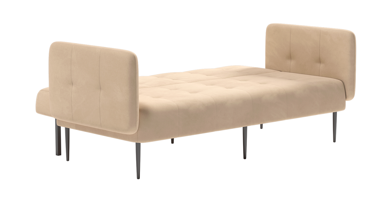 Monaco диван-кровать прямой с подлокотниками, трехместный, велюр бежевый Velutto 04 изображение Monaco диван-кровать прямой с подлокотниками, трехместный, велюр бежевый Velutto 04 фото
