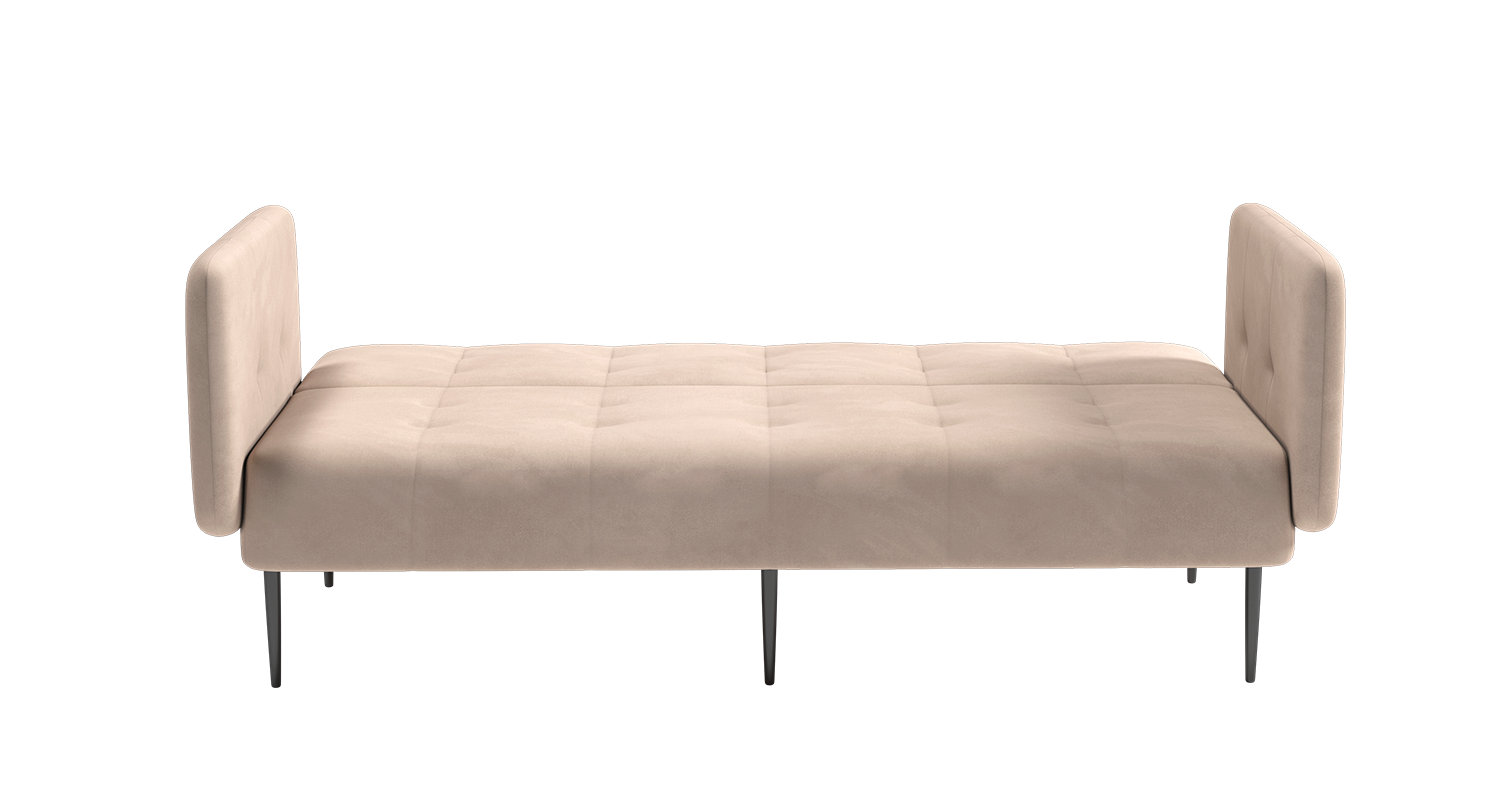 Monaco диван-кровать прямой с подлокотниками, трехместный, велюр бежевый Velutto 06 изображение Monaco диван-кровать прямой с подлокотниками, трехместный, велюр бежевый Velutto 06 фото
