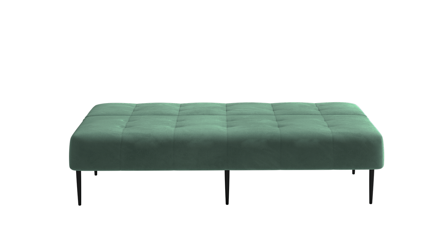 Monaco диван-кровать прямой трехместный, без подлокотников, бархат зеленый 19 изображение Monaco диван-кровать прямой трехместный, без подлокотников, бархат зеленый 19 фото