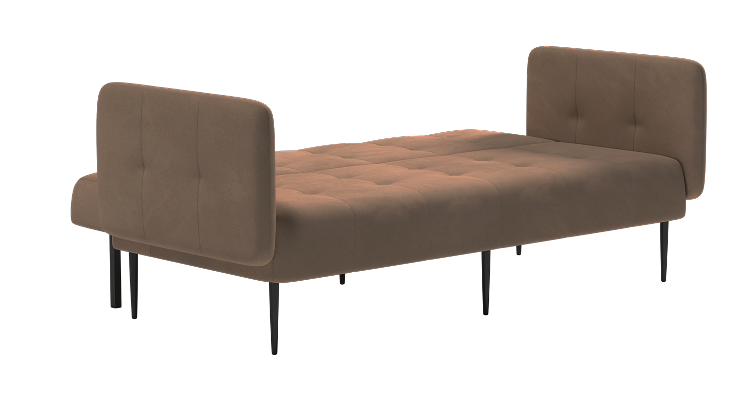 Monaco диван-кровать прямой с подлокотниками, трехместный, велюр бежевый Velutto 23 изображение Monaco диван-кровать прямой с подлокотниками, трехместный, велюр бежевый Velutto 23 фото