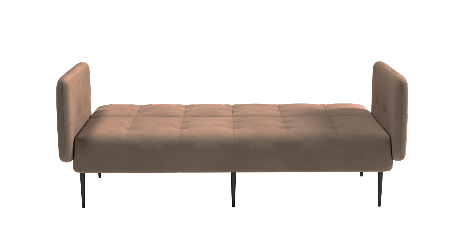 Monaco диван-кровать прямой с подлокотниками, трехместный, велюр бежевый Velutto 23 изображение Monaco диван-кровать прямой с подлокотниками, трехместный, велюр бежевый Velutto 23 фото