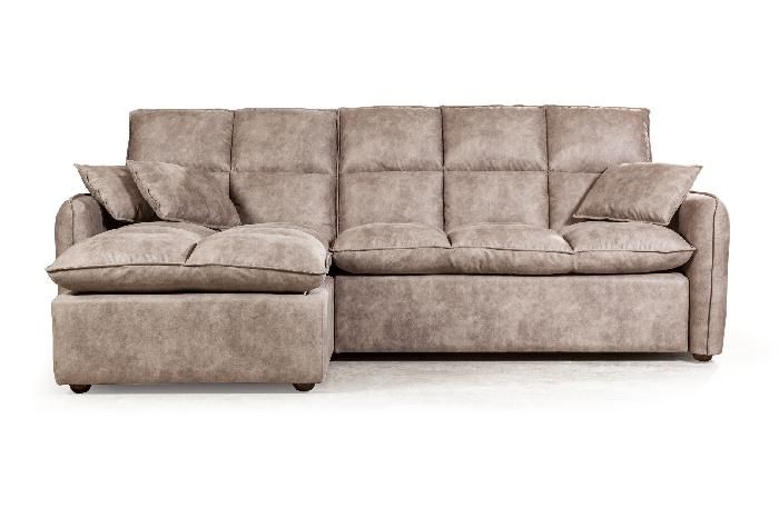 Rio диван-кровать с шезлонгом, замша silver
