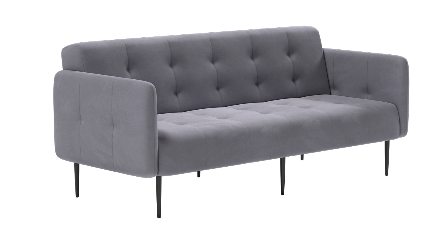 Monaco диван-кровать прямой с подлокотниками, трехместный, бархат 03 изображение Monaco диван-кровать прямой с подлокотниками, трехместный, бархат 03 фото