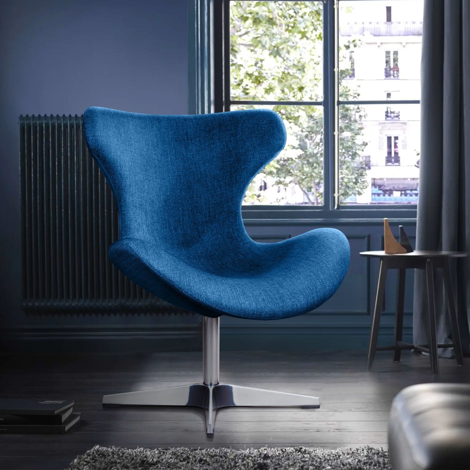 Лаунж кресло Vibe, рогожка синий от Top concept