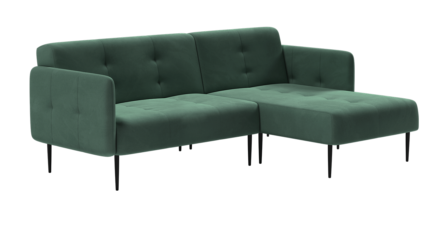 Monaco диван-кровать с шезлонгом, с подлокотниками, бархат зеленый 19 изображение Monaco диван-кровать с шезлонгом, с подлокотниками, бархат зеленый 19 фото
