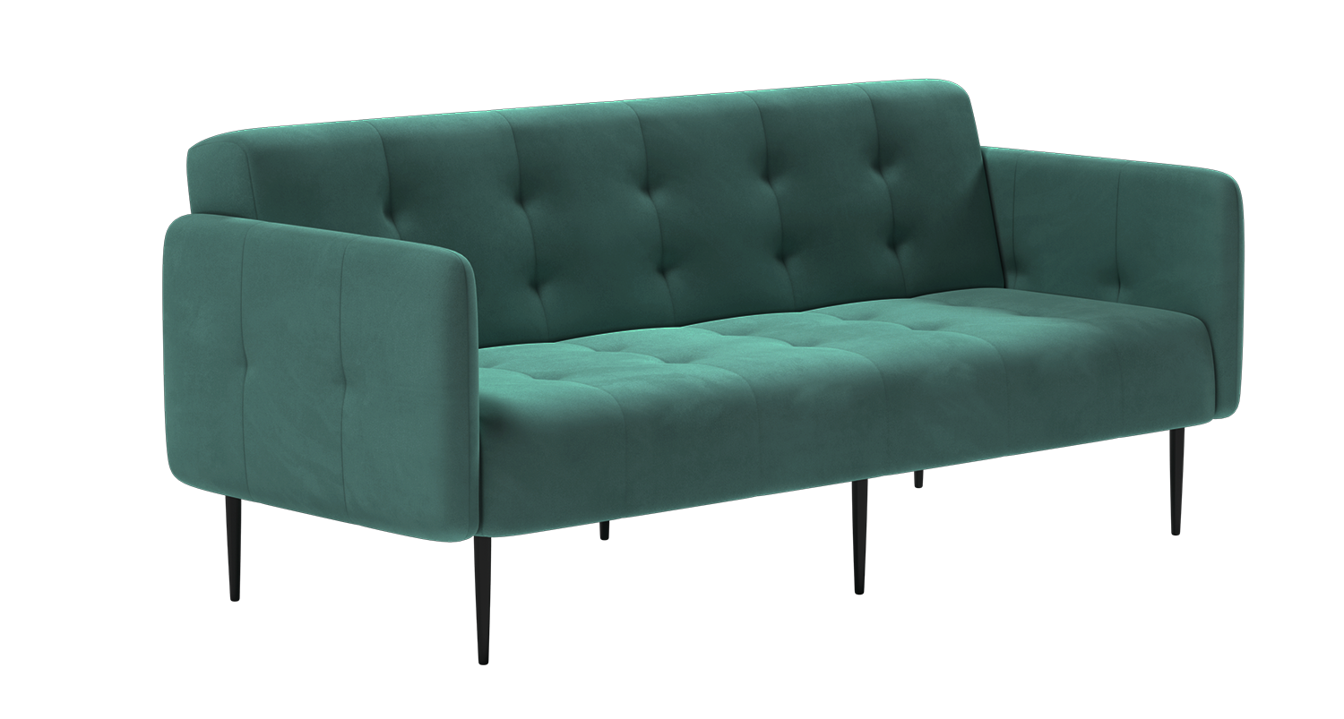 Monaco диван-кровать прямой с подлокотниками, трехместный, бархат 87 изображение Monaco диван-кровать прямой с подлокотниками, трехместный, бархат 87 фото