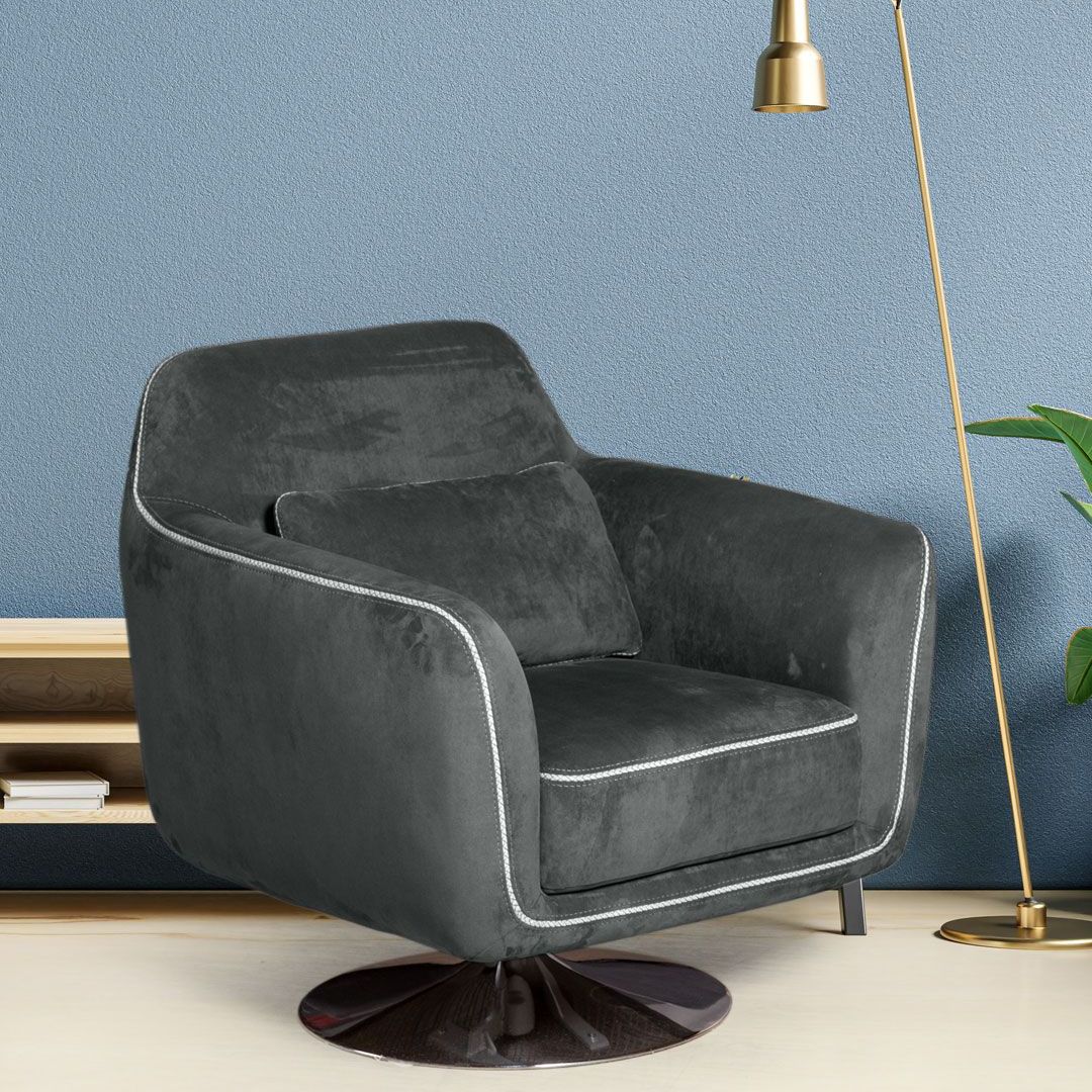 Кресло Marco, искусственная замша Breeze gray от «Топ концепт»