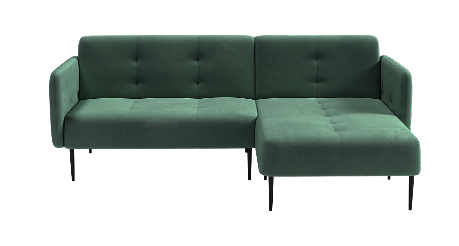 Monaco диван-кровать с шезлонгом, с подлокотниками, бархат зеленый 19 изображение Monaco диван-кровать с шезлонгом, с подлокотниками, бархат зеленый 19 фото