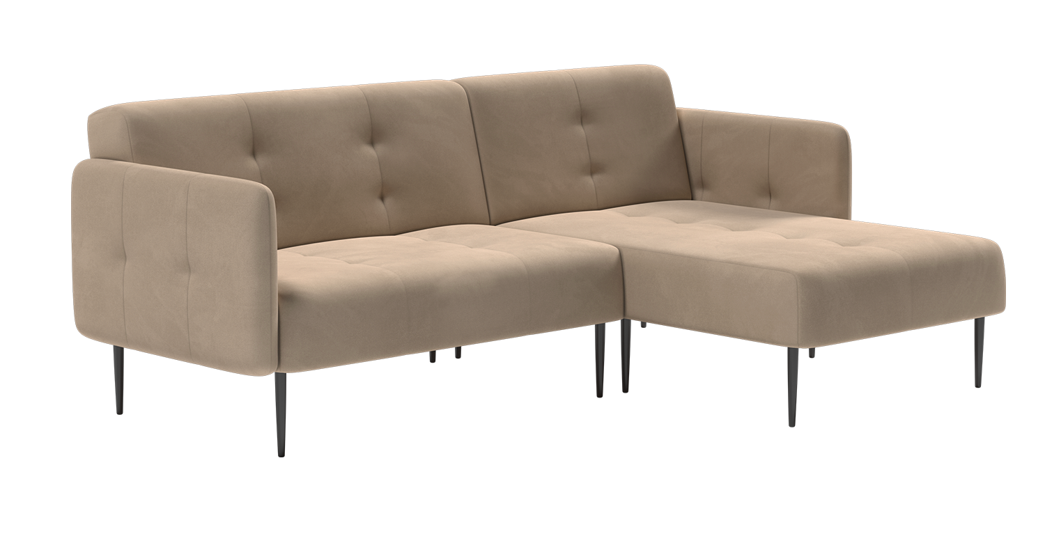 Monaco диван-кровать с шезлонгом, с подлокотниками, бархат бежевый 5 изображение Monaco диван-кровать с шезлонгом, с подлокотниками, бархат бежевый 5 фото