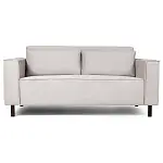 Клаб диван-кровать прямой, велюр Frost silver