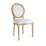 Стул Вивьен, бук натуральный,  шенилл серый