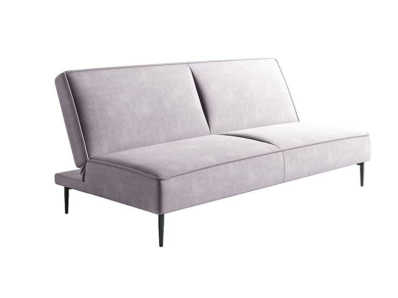 Este диван-кровать трехместный, прямой, без подлокотников, бархат 04