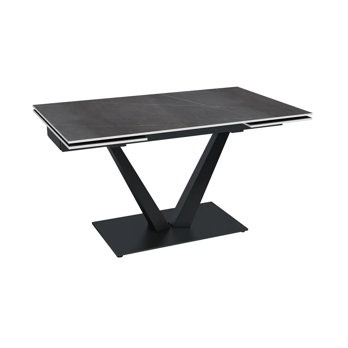 Стол раскладной Malibu (140+40+40), керамика матовая Armani Grey matte изображение Стол раскладной Malibu (140+40+40), керамика матовая Armani Grey matte фото